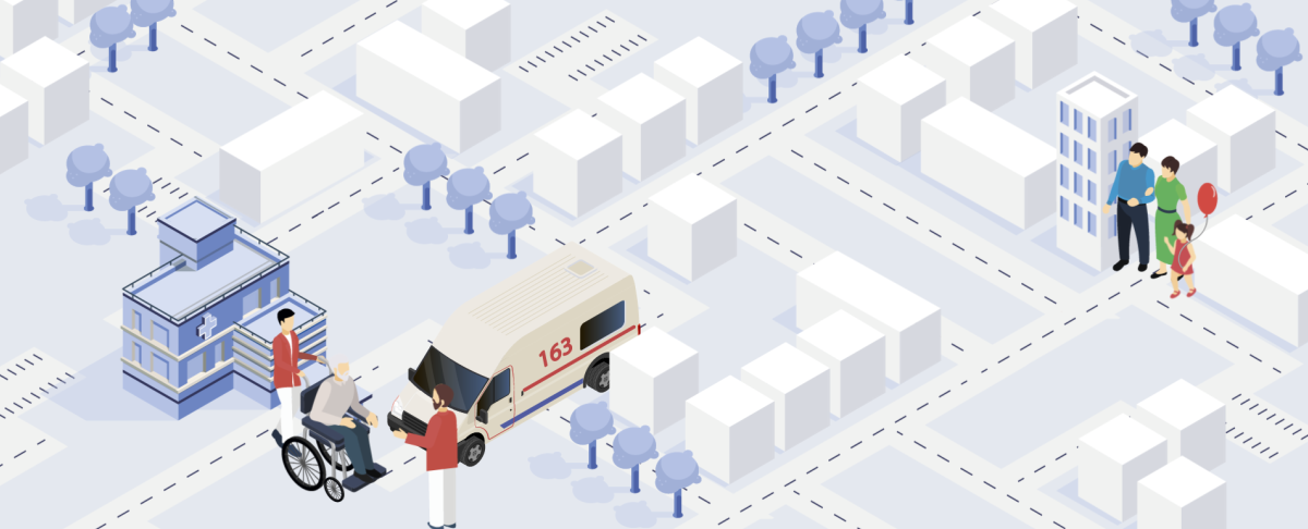 Доставка из медучреждения и при выписке.