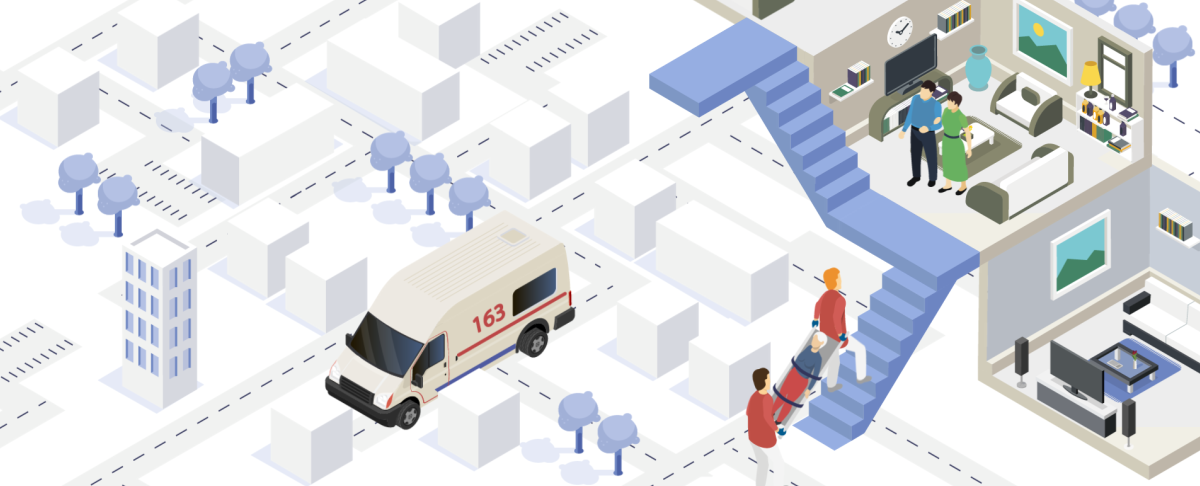 Подъем больного на этаж